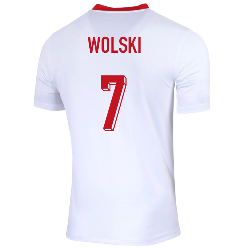 Kinder Polen Filip Wolski #7 Weiß Heimtrikot Trikot 24-26 T-Shirt Österreich