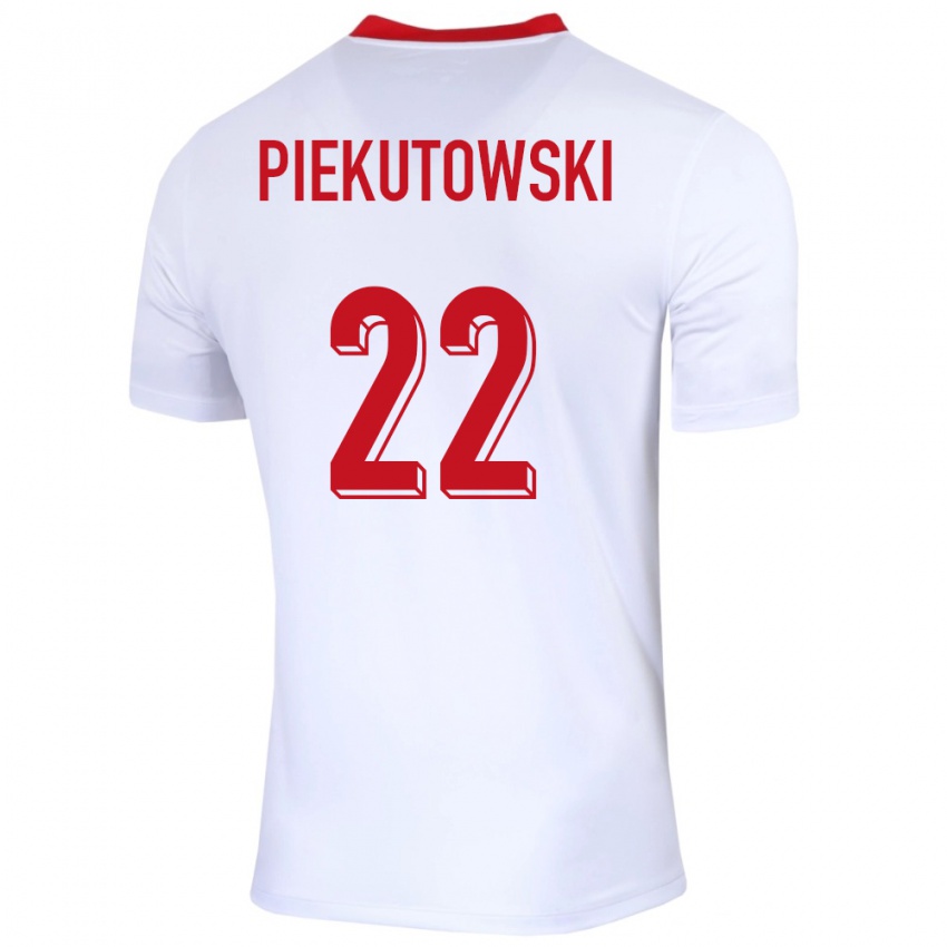 Kinder Polen Milosz Piekutowski #22 Weiß Heimtrikot Trikot 24-26 T-Shirt Österreich