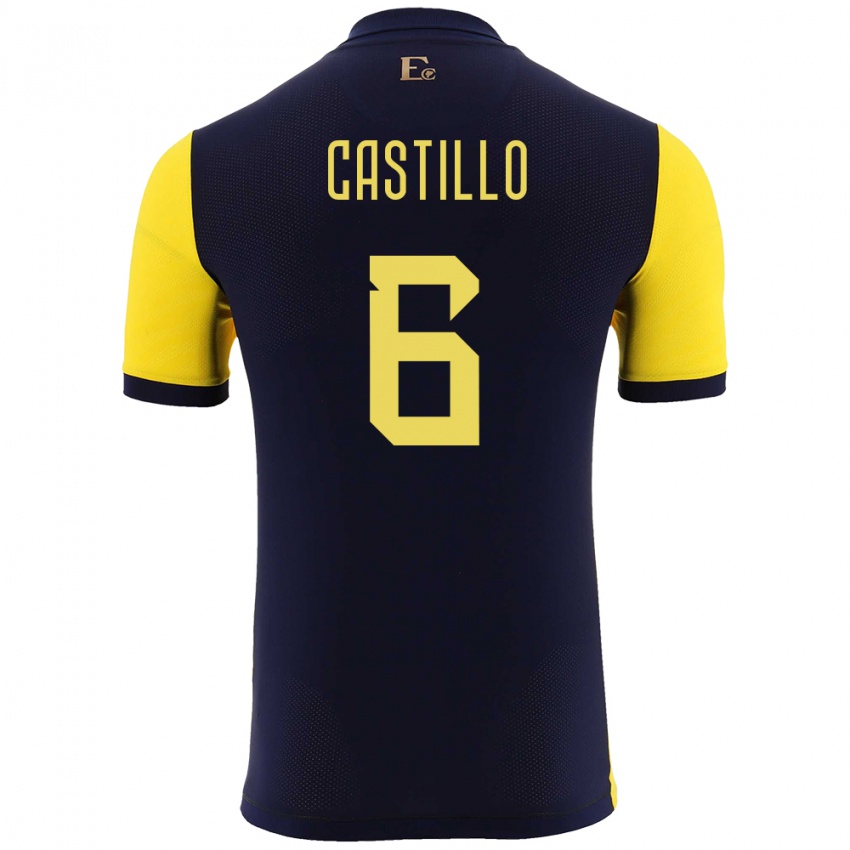 Kinder Ecuador Byron Castillo #6 Gelb Heimtrikot Trikot 24-26 T-Shirt Österreich