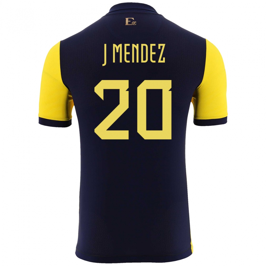 Kinder Ecuador Jhegson Mendez #20 Gelb Heimtrikot Trikot 24-26 T-Shirt Österreich