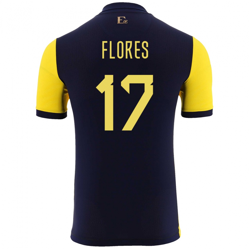 Kinder Ecuador Karen Flores #17 Gelb Heimtrikot Trikot 24-26 T-Shirt Österreich