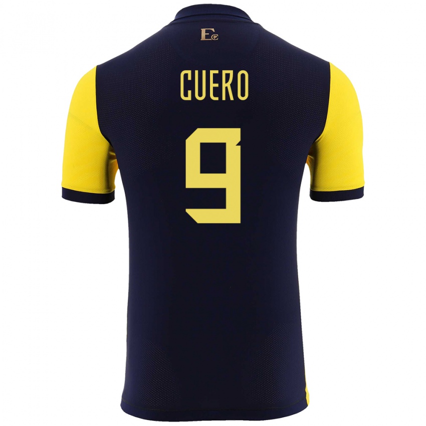 Kinder Ecuador Justin Cuero #9 Gelb Heimtrikot Trikot 24-26 T-Shirt Österreich