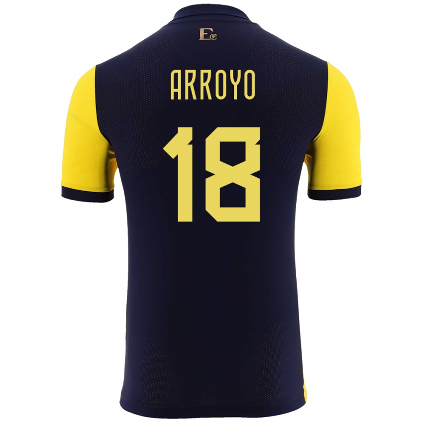 Kinder Ecuador Jean Arroyo #18 Gelb Heimtrikot Trikot 24-26 T-Shirt Österreich