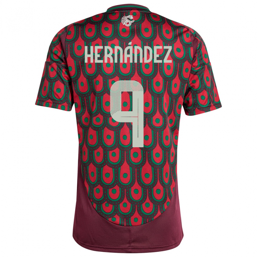 Kinder Mexiko Jesus Hernandez #9 Kastanienbraun Heimtrikot Trikot 24-26 T-Shirt Österreich