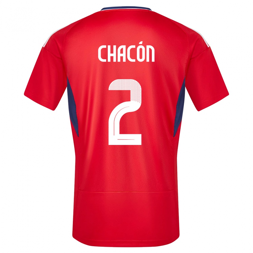 Kinder Costa Rica Daniel Chacon #2 Rot Heimtrikot Trikot 24-26 T-Shirt Österreich