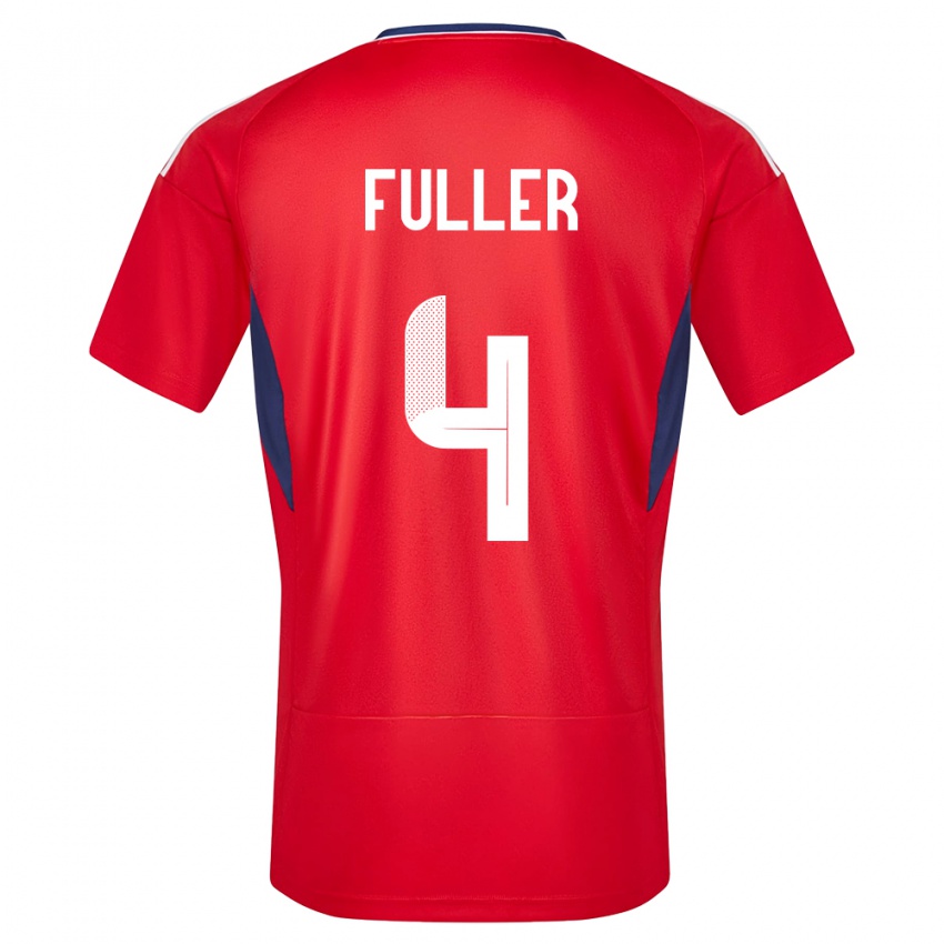 Kinder Costa Rica Keysher Fuller #4 Rot Heimtrikot Trikot 24-26 T-Shirt Österreich