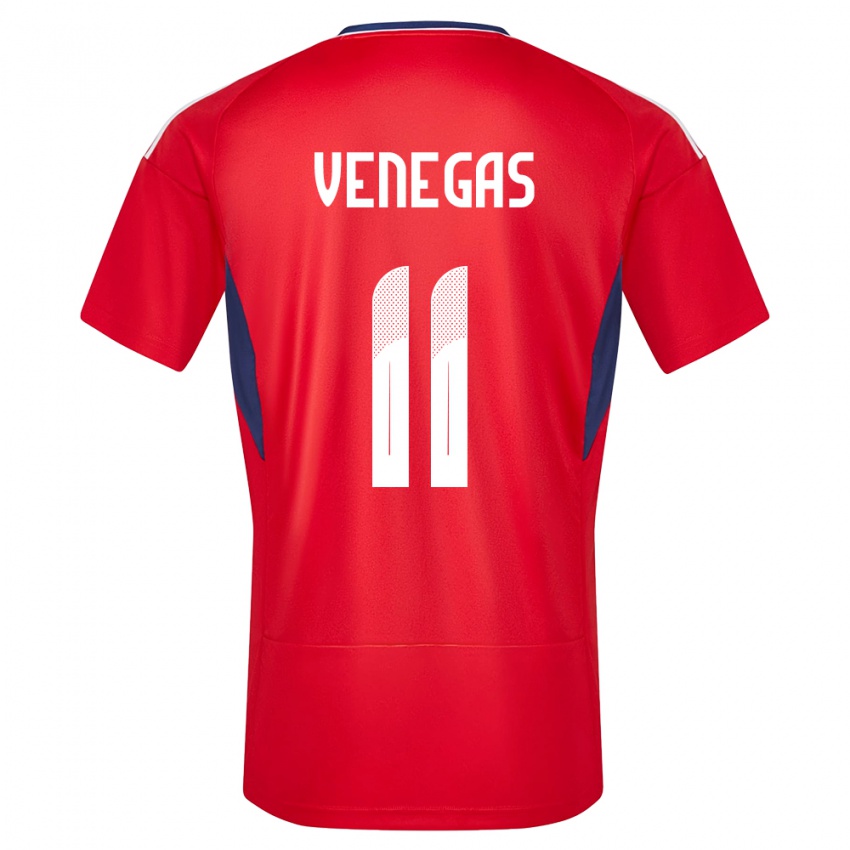 Kinder Costa Rica Johan Venegas #11 Rot Heimtrikot Trikot 24-26 T-Shirt Österreich