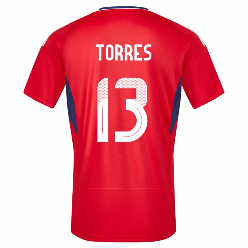 Kinder Costa Rica Gerson Torres #13 Rot Heimtrikot Trikot 24-26 T-Shirt Österreich