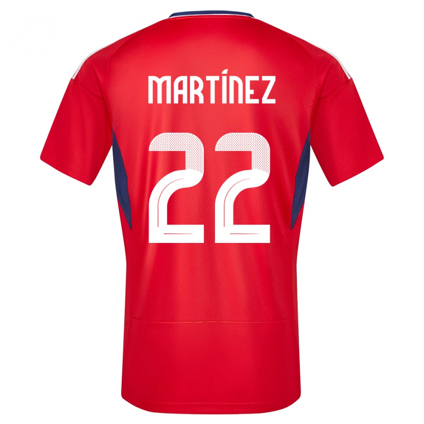 Kinder Costa Rica Carlos Martinez #22 Rot Heimtrikot Trikot 24-26 T-Shirt Österreich