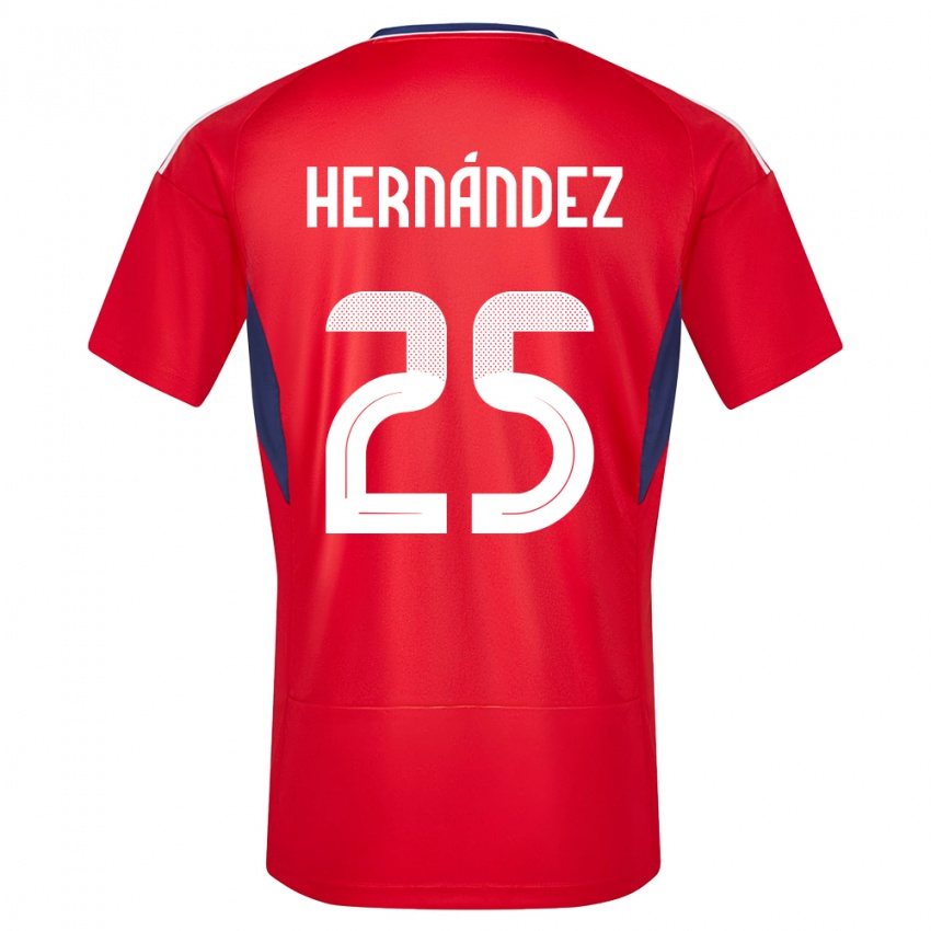 Kinder Costa Rica Anthony Hernandez #25 Rot Heimtrikot Trikot 24-26 T-Shirt Österreich