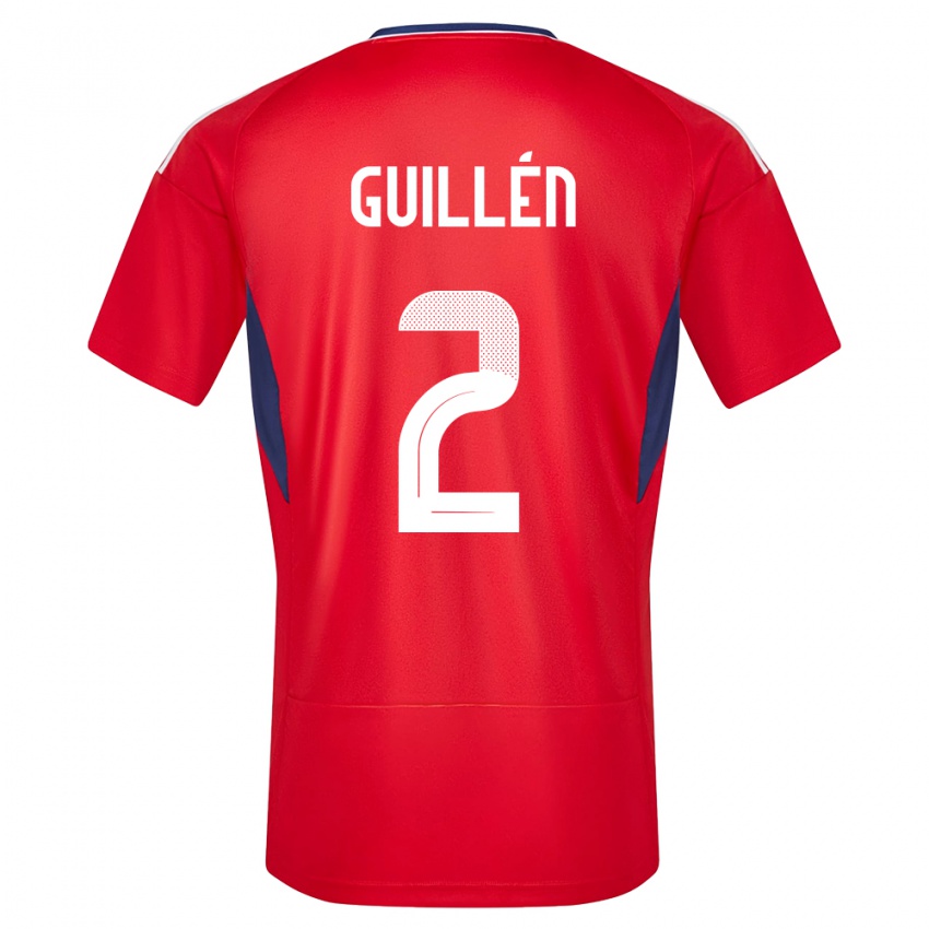 Kinder Costa Rica Gabriela Guillen #2 Rot Heimtrikot Trikot 24-26 T-Shirt Österreich