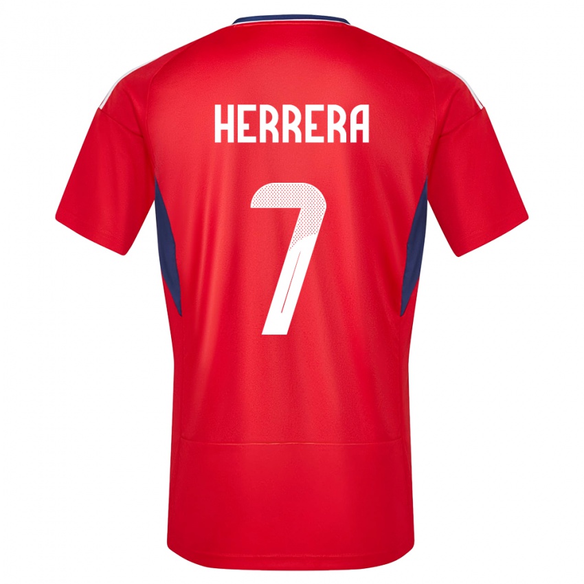 Kinder Costa Rica Melissa Herrera #7 Rot Heimtrikot Trikot 24-26 T-Shirt Österreich