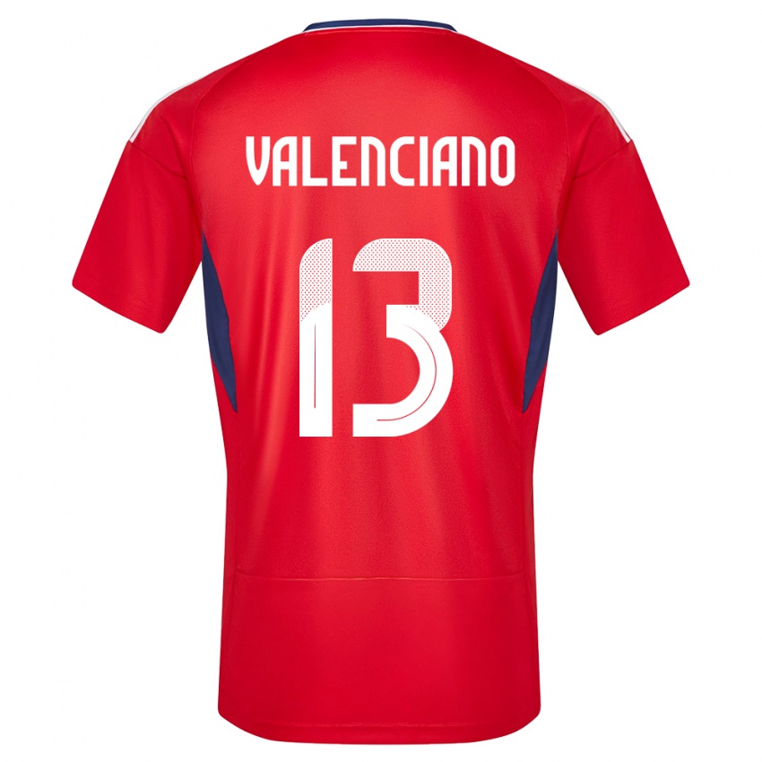 Kinder Costa Rica Emilie Valenciano #13 Rot Heimtrikot Trikot 24-26 T-Shirt Österreich