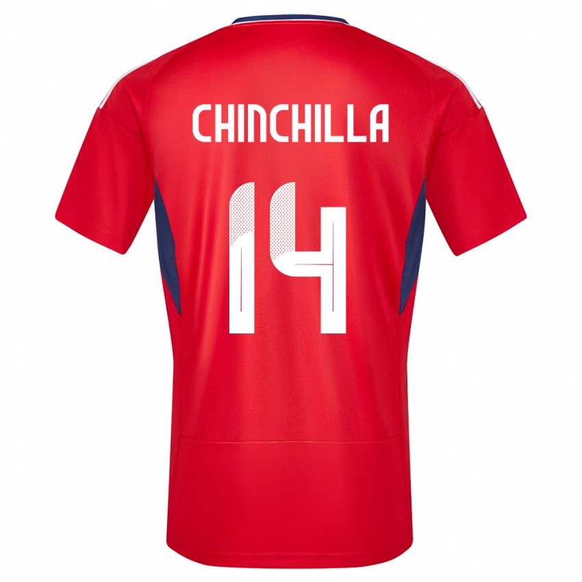 Kinder Costa Rica Priscila Chinchilla #14 Rot Heimtrikot Trikot 24-26 T-Shirt Österreich