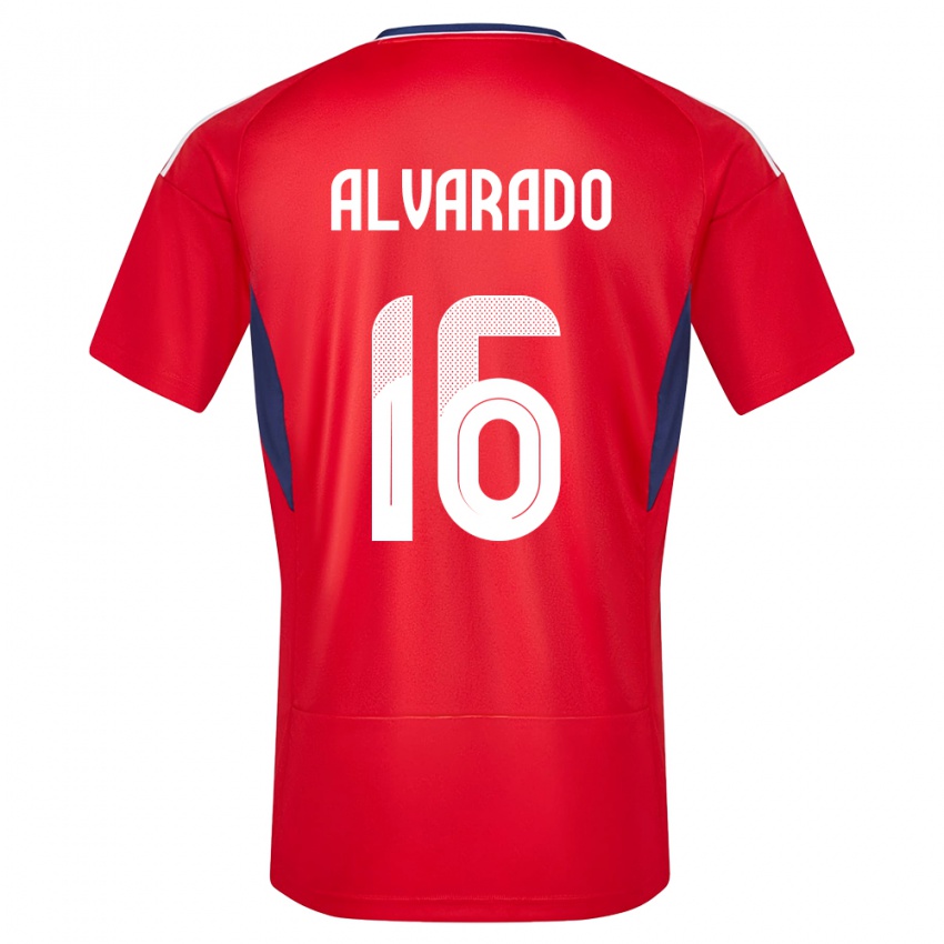 Kinder Costa Rica Katherine Alvarado #16 Rot Heimtrikot Trikot 24-26 T-Shirt Österreich