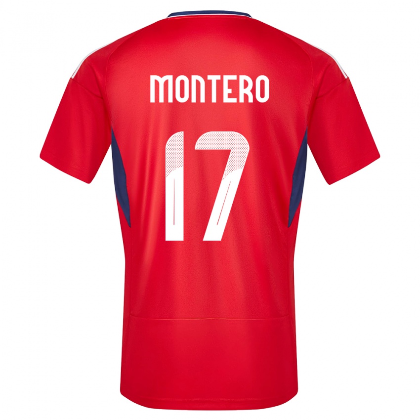 Kinder Costa Rica Michelle Montero #17 Rot Heimtrikot Trikot 24-26 T-Shirt Österreich