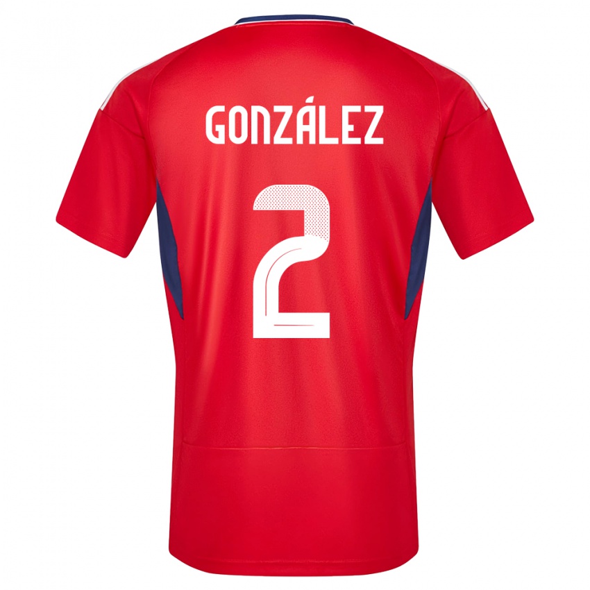 Kinder Costa Rica Julian Gonzalez #2 Rot Heimtrikot Trikot 24-26 T-Shirt Österreich