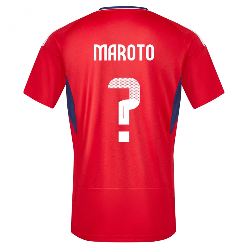 Kinder Costa Rica Victor Maroto #0 Rot Heimtrikot Trikot 24-26 T-Shirt Österreich