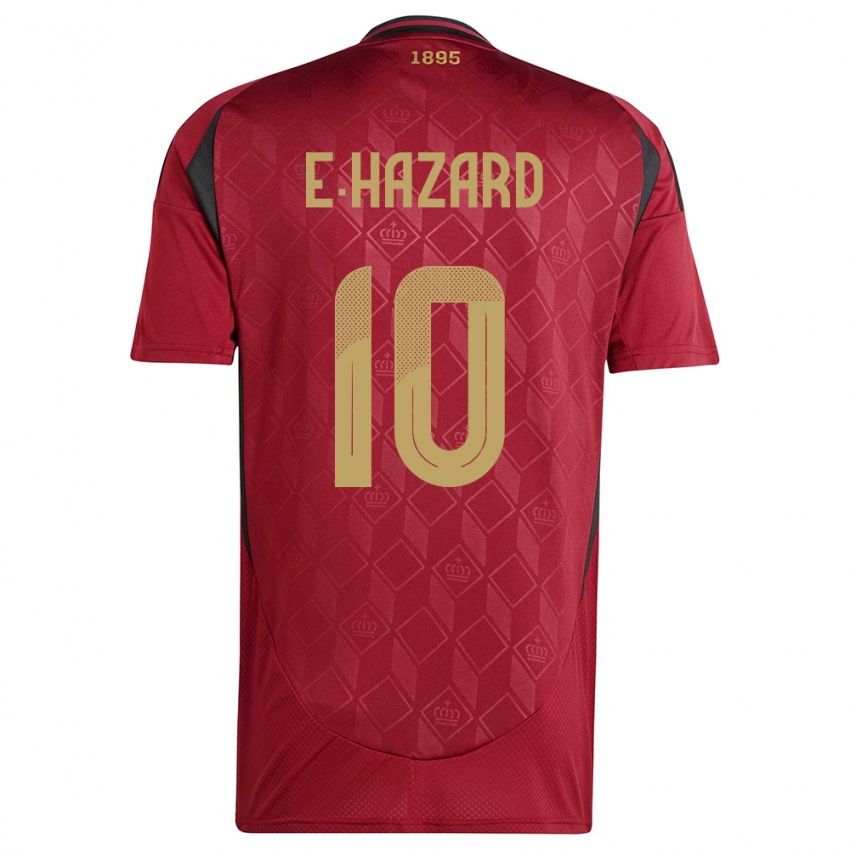 Kinder Belgien Eden Hazard #10 Burgund Heimtrikot Trikot 24-26 T-Shirt Österreich