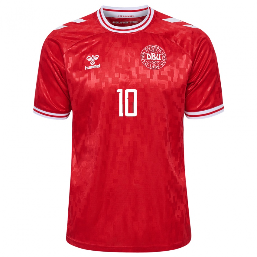 Kinder Dänemark Pernille Harder #10 Rot Heimtrikot Trikot 24-26 T-Shirt Österreich