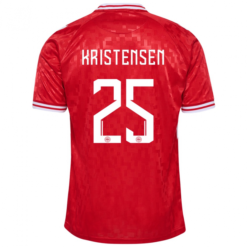 Kinder Dänemark Rasmus Kristensen #25 Rot Heimtrikot Trikot 24-26 T-Shirt Österreich