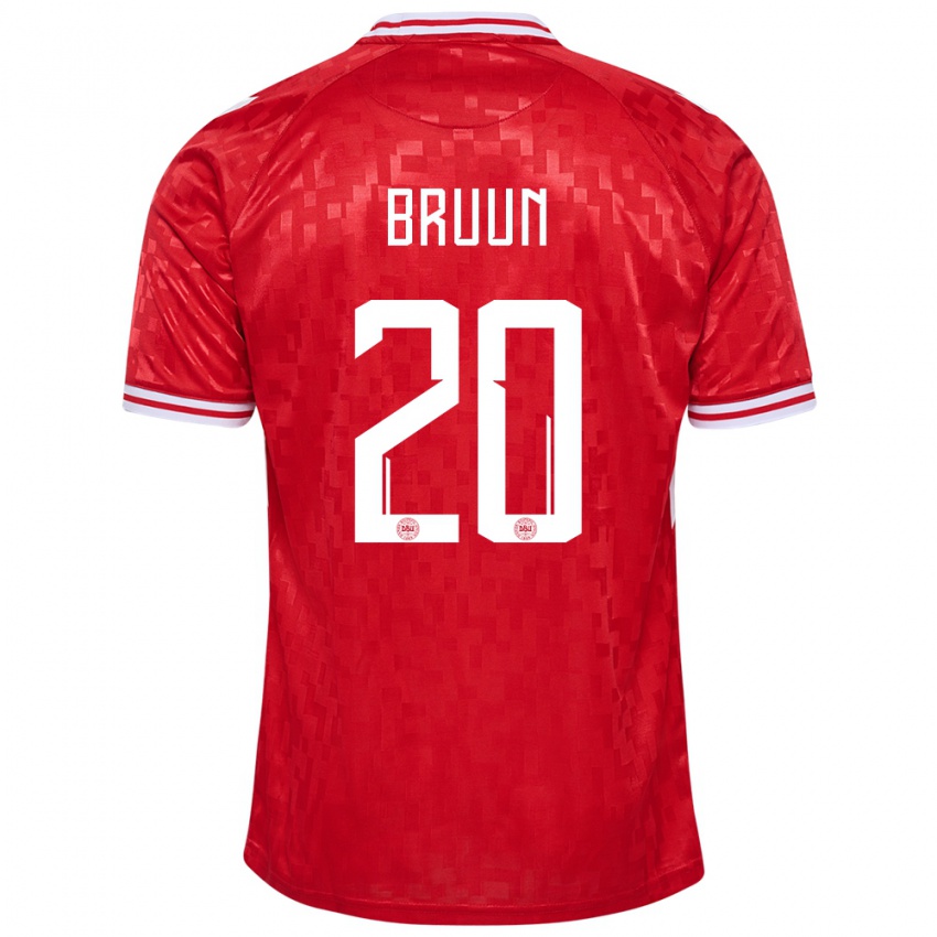 Kinder Dänemark Signe Bruun #20 Rot Heimtrikot Trikot 24-26 T-Shirt Österreich