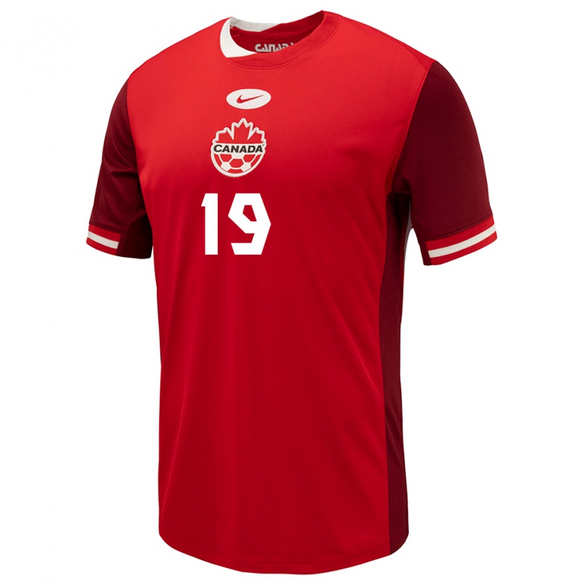 Kinder Kanada Tiago Coimbra #19 Rot Heimtrikot Trikot 24-26 T-Shirt Österreich