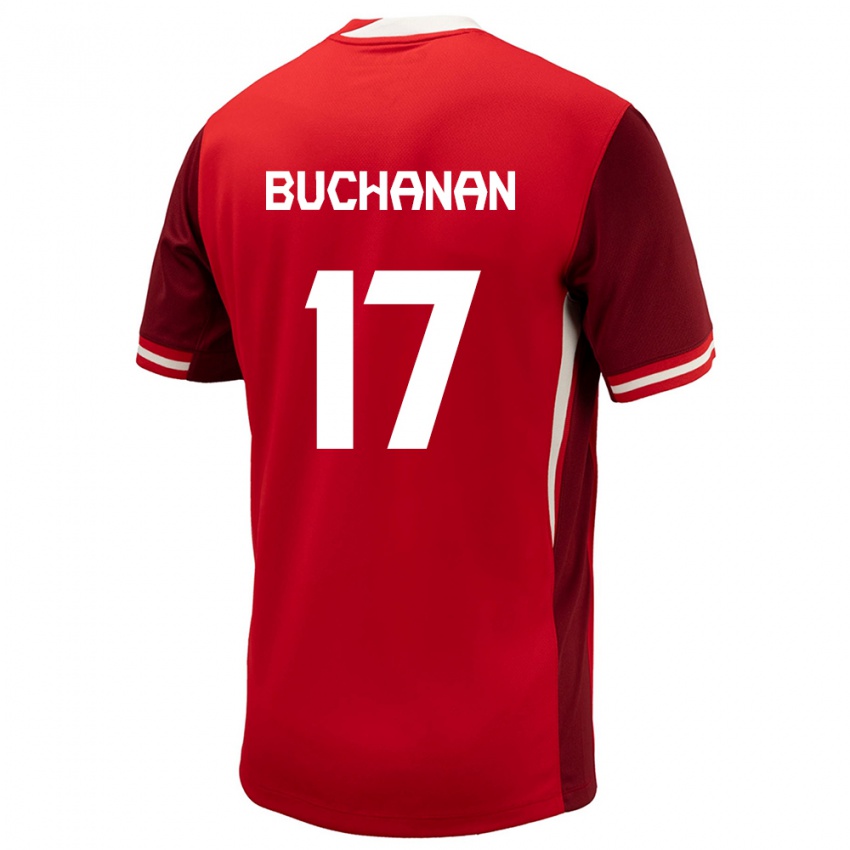 Kinder Kanada Tajon Buchanan #17 Rot Heimtrikot Trikot 24-26 T-Shirt Österreich