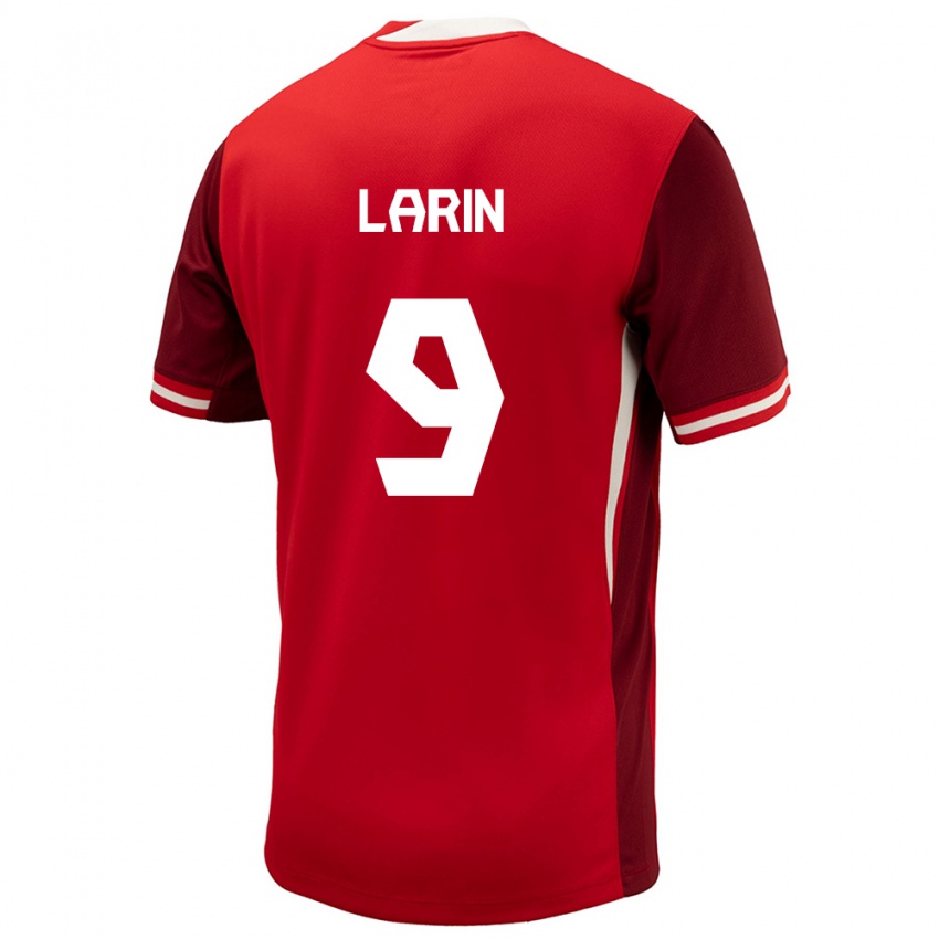 Kinder Kanada Cyle Larin #9 Rot Heimtrikot Trikot 24-26 T-Shirt Österreich