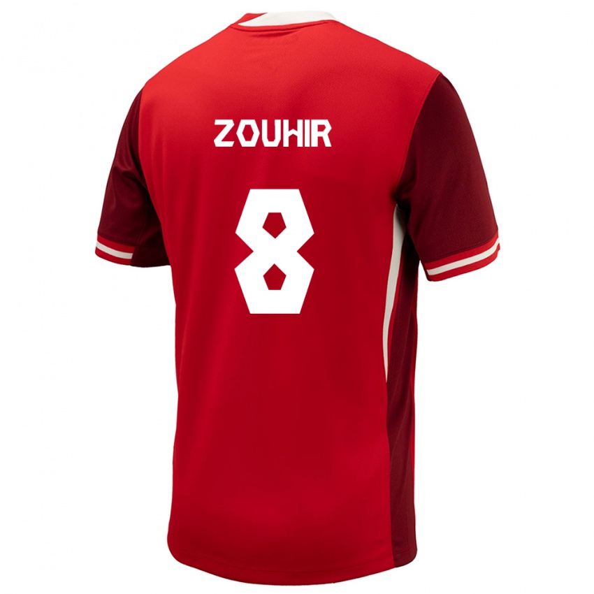 Kinder Kanada Rida Zouhir #8 Rot Heimtrikot Trikot 24-26 T-Shirt Österreich