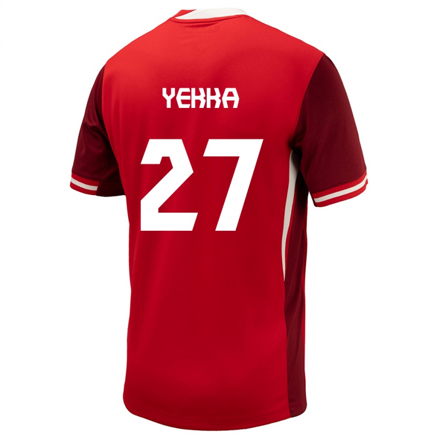 Kinder Kanada Sura Yekka #27 Rot Heimtrikot Trikot 24-26 T-Shirt Österreich