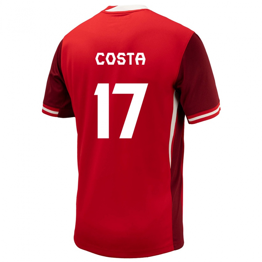 Kinder Kanada Jesse Costa #17 Rot Heimtrikot Trikot 24-26 T-Shirt Österreich