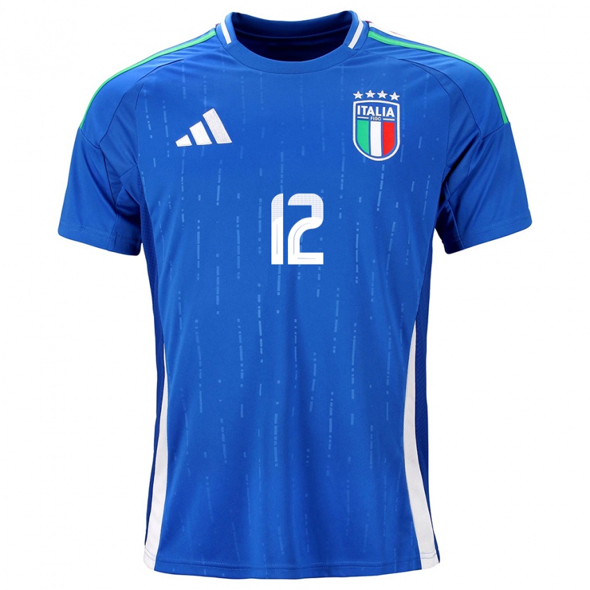 Kinder Italien Guglielmo Vicario #12 Blau Heimtrikot Trikot 24-26 T-Shirt Österreich