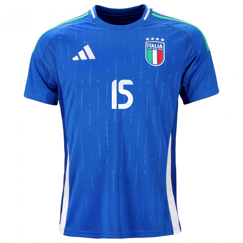 Kinder Italien Francesco Acerbi #15 Blau Heimtrikot Trikot 24-26 T-Shirt Österreich