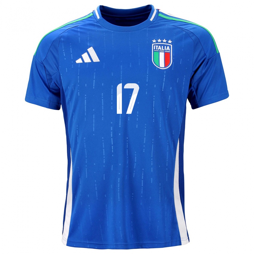 Kinder Italien Aaron Ciammaglichella #17 Blau Heimtrikot Trikot 24-26 T-Shirt Österreich