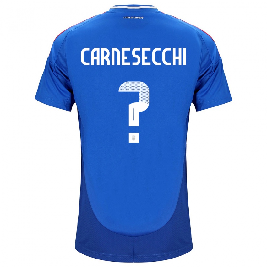 Kinder Italien Marco Carnesecchi #0 Blau Heimtrikot Trikot 24-26 T-Shirt Österreich