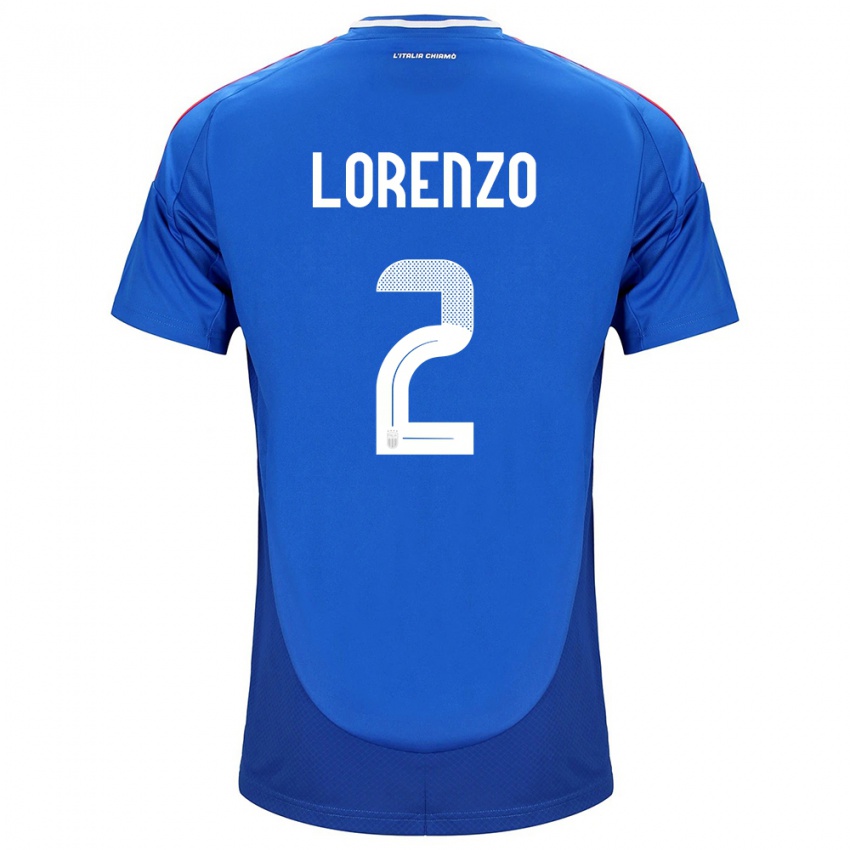 Kinder Italien Giovanni Di Lorenzo #2 Blau Heimtrikot Trikot 24-26 T-Shirt Österreich