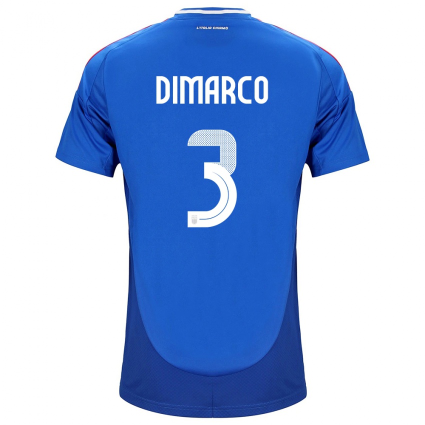 Kinder Italien Federico Dimarco #3 Blau Heimtrikot Trikot 24-26 T-Shirt Österreich