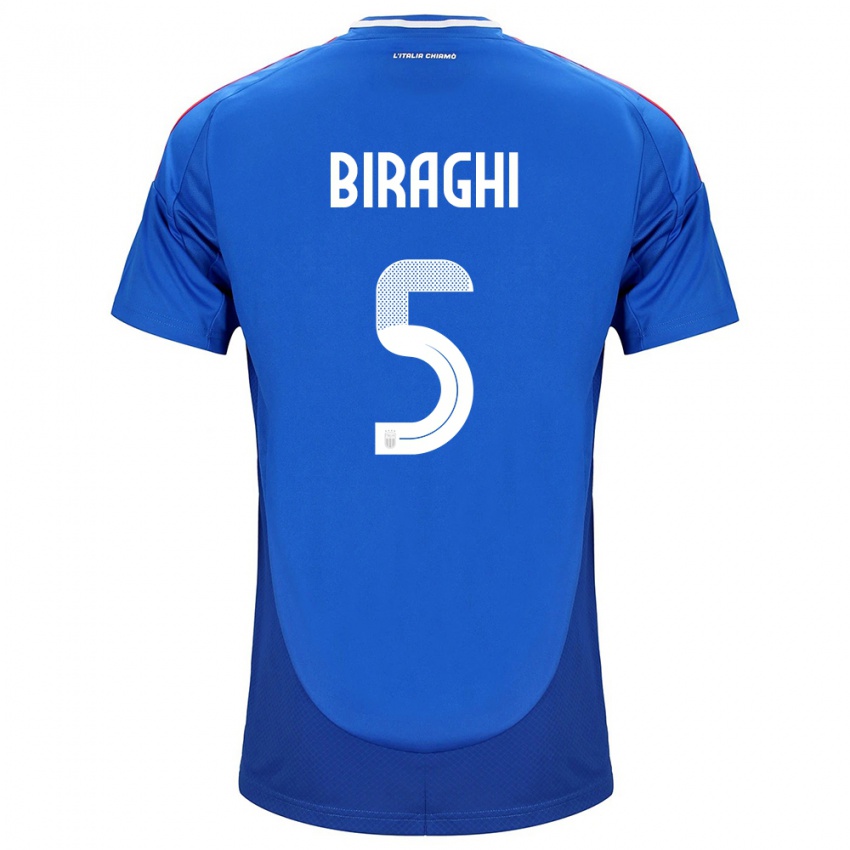 Kinder Italien Cristiano Biraghi #5 Blau Heimtrikot Trikot 24-26 T-Shirt Österreich