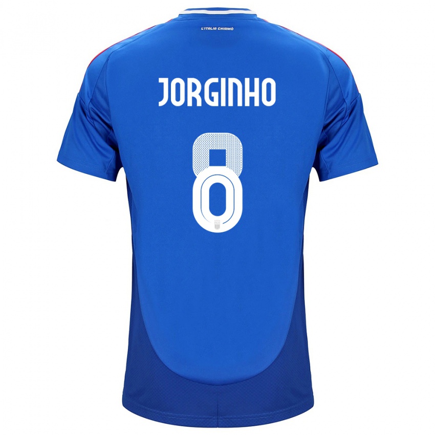 Kinder Italien Jorginho #8 Blau Heimtrikot Trikot 24-26 T-Shirt Österreich