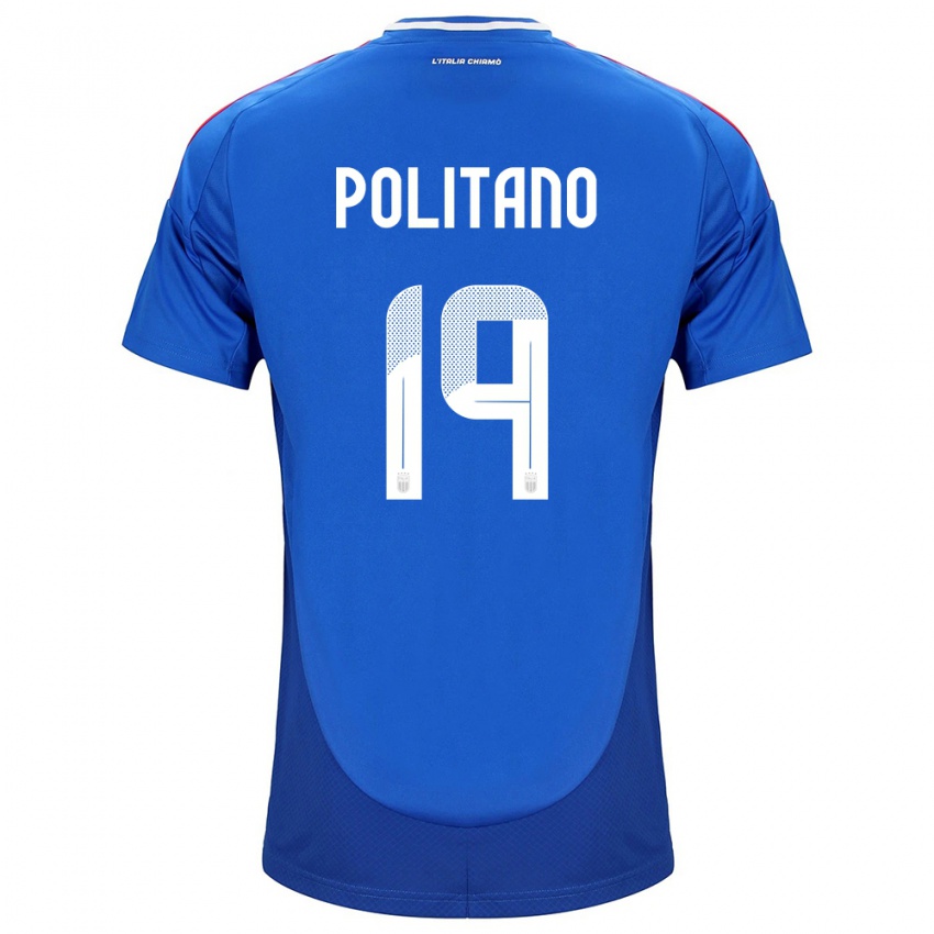 Kinder Italien Matteo Politano #19 Blau Heimtrikot Trikot 24-26 T-Shirt Österreich