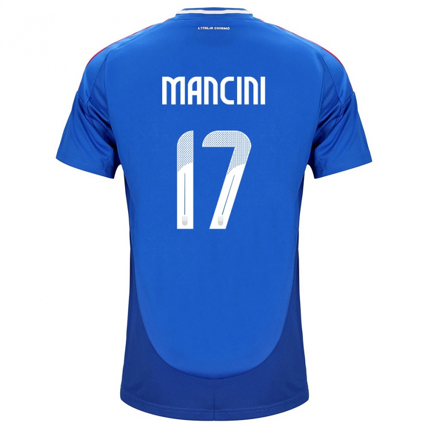 Kinder Italien Gianluca Mancini #17 Blau Heimtrikot Trikot 24-26 T-Shirt Österreich