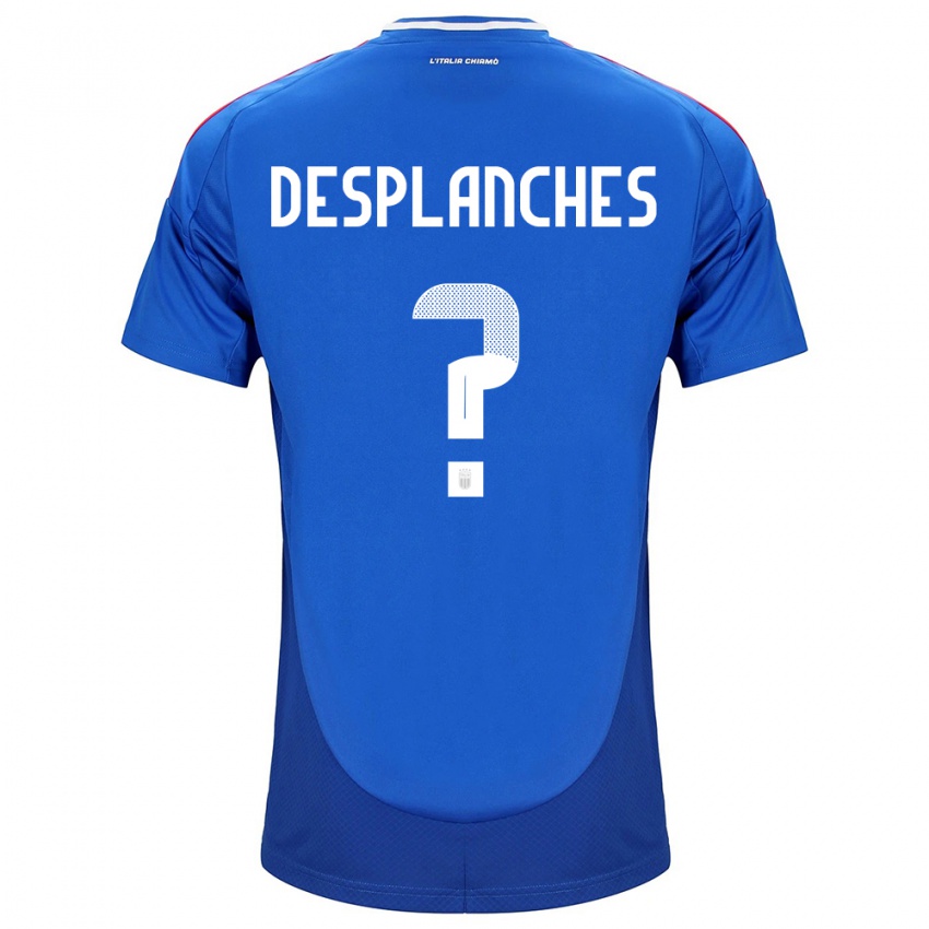 Kinder Italien Sebastiano Desplanches #0 Blau Heimtrikot Trikot 24-26 T-Shirt Österreich