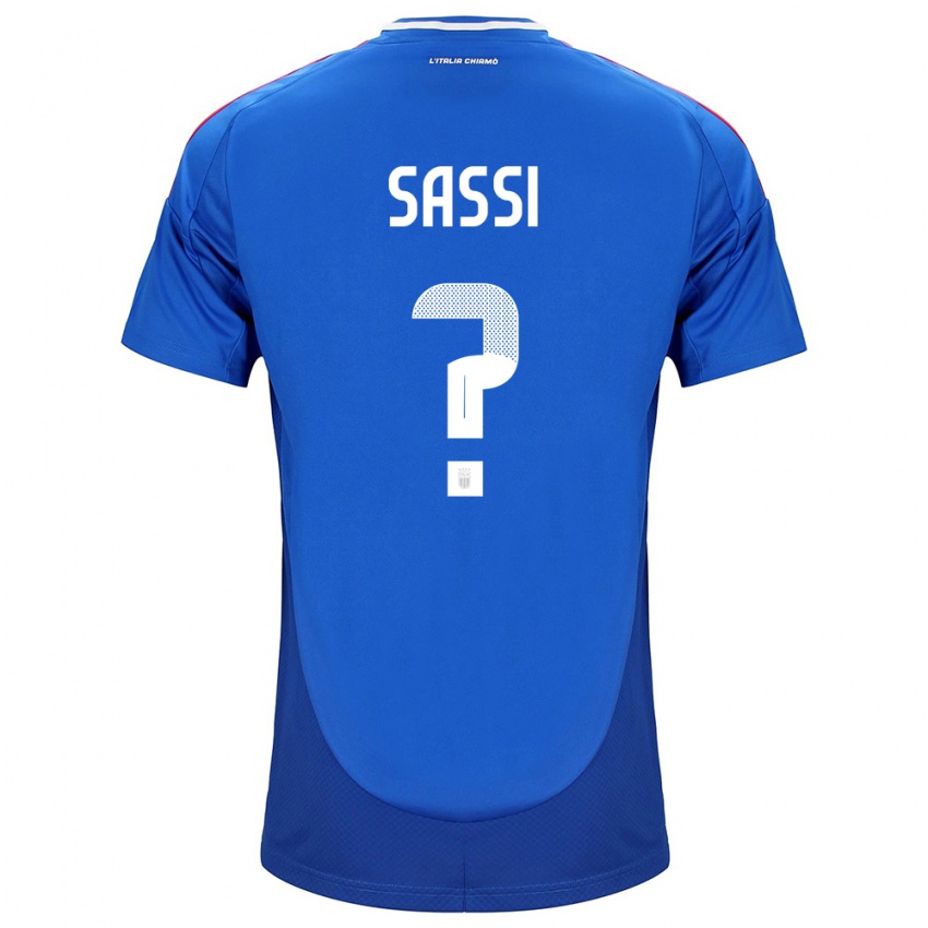 Kinder Italien Jacopo Sassi #0 Blau Heimtrikot Trikot 24-26 T-Shirt Österreich