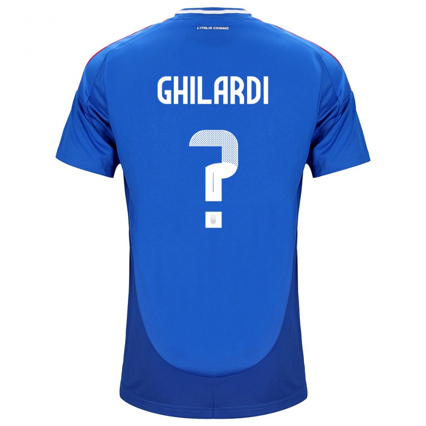 Kinder Italien Daniele Ghilardi #0 Blau Heimtrikot Trikot 24-26 T-Shirt Österreich