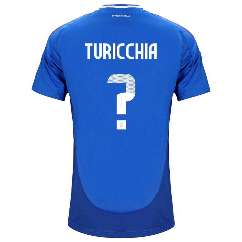 Kinder Italien Riccardo Turicchia #0 Blau Heimtrikot Trikot 24-26 T-Shirt Österreich