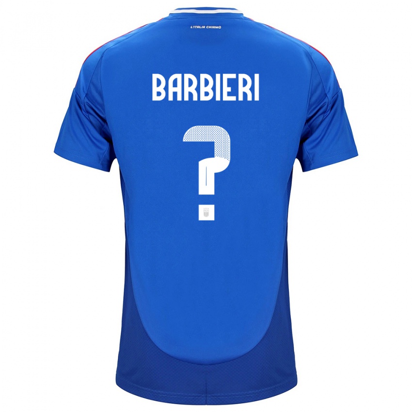 Kinder Italien Tommaso Barbieri #0 Blau Heimtrikot Trikot 24-26 T-Shirt Österreich