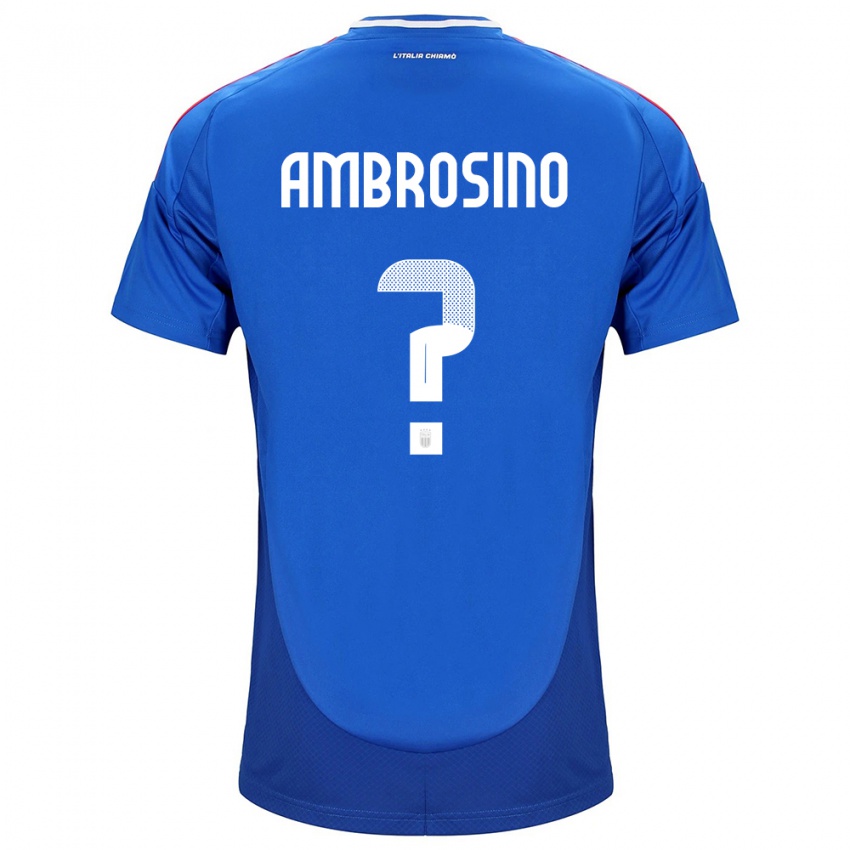 Kinder Italien Giuseppe Ambrosino #0 Blau Heimtrikot Trikot 24-26 T-Shirt Österreich