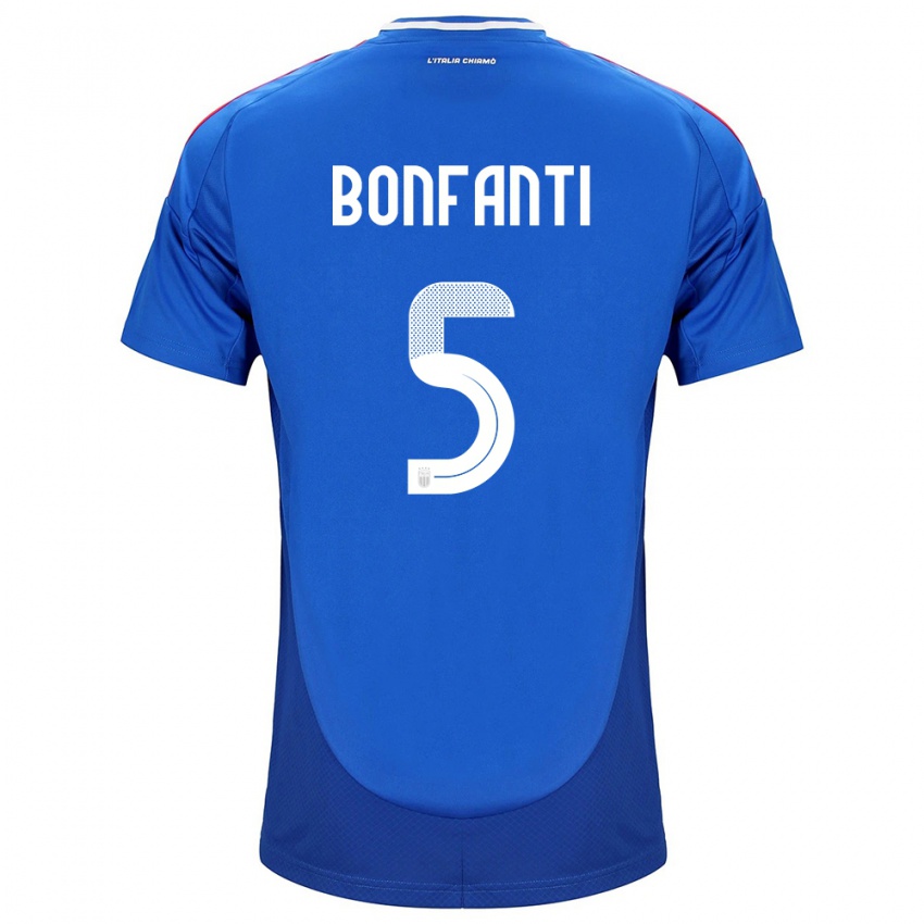 Kinder Italien Giovanni Bonfanti #5 Blau Heimtrikot Trikot 24-26 T-Shirt Österreich