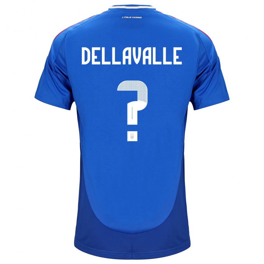 Kinder Italien Alessandro Dellavalle #0 Blau Heimtrikot Trikot 24-26 T-Shirt Österreich